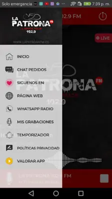 RADIO LA PATRONA 102.9 FM DE V android App screenshot 1