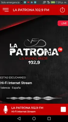 RADIO LA PATRONA 102.9 FM DE V android App screenshot 2